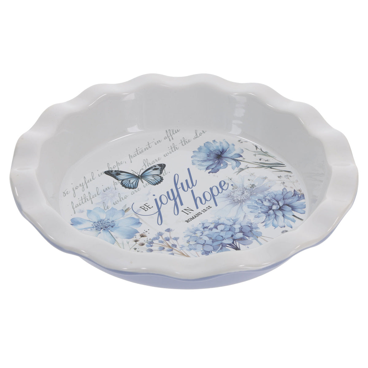 Be Joyful in Hope Ceramic Pie Plate