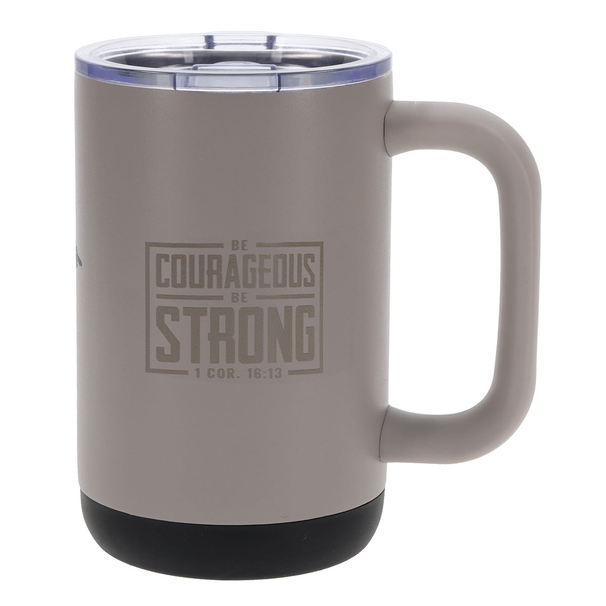 Travel Mug - Be Courageous, Be Strong (Stainless Steel, Camp Style)