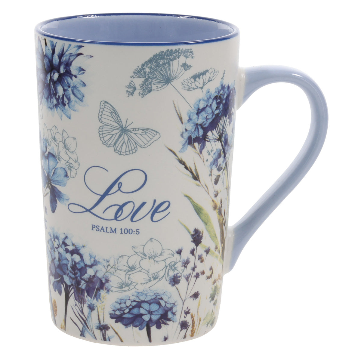 Love Ceramic Mug with Blue Interior