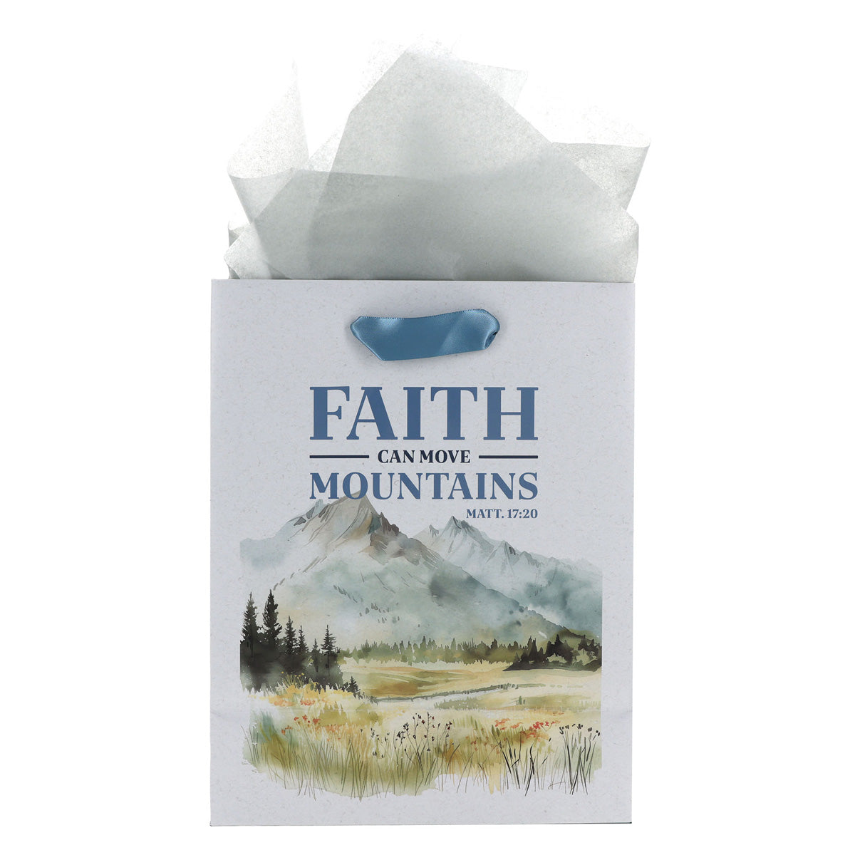 Faith Can Move Mountains Medium Gift Bag with Gift Tag