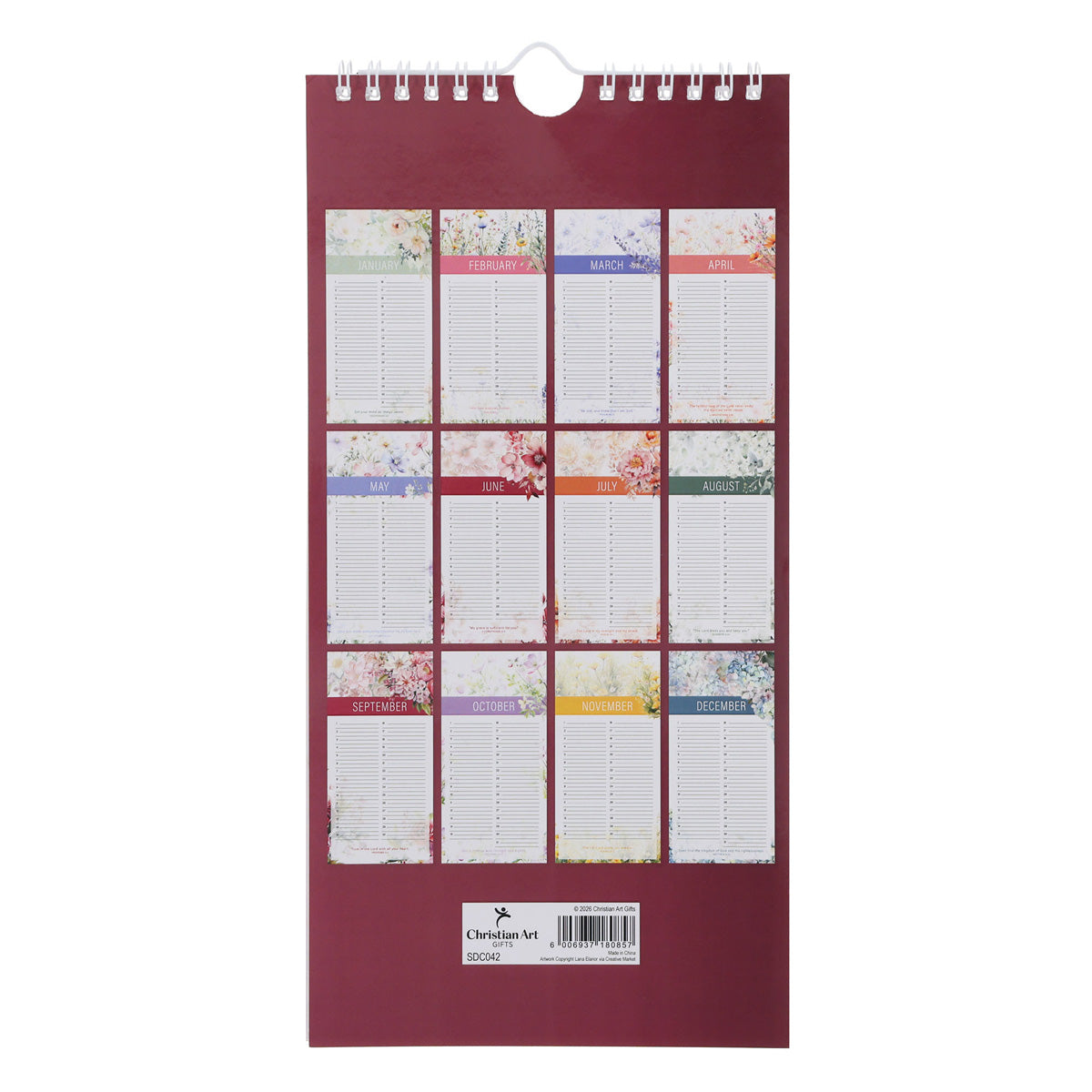 This Is the Day That the Lord Has Made Pink Floral Special Days Calendar