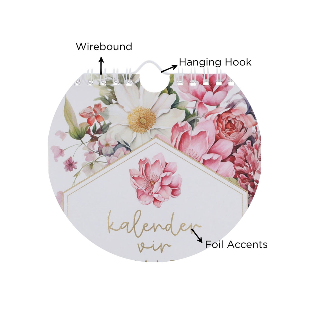 Dit Is die Dag Wat die Here Gemaak Het Pink Floral Afrikaans Special Days Calendar