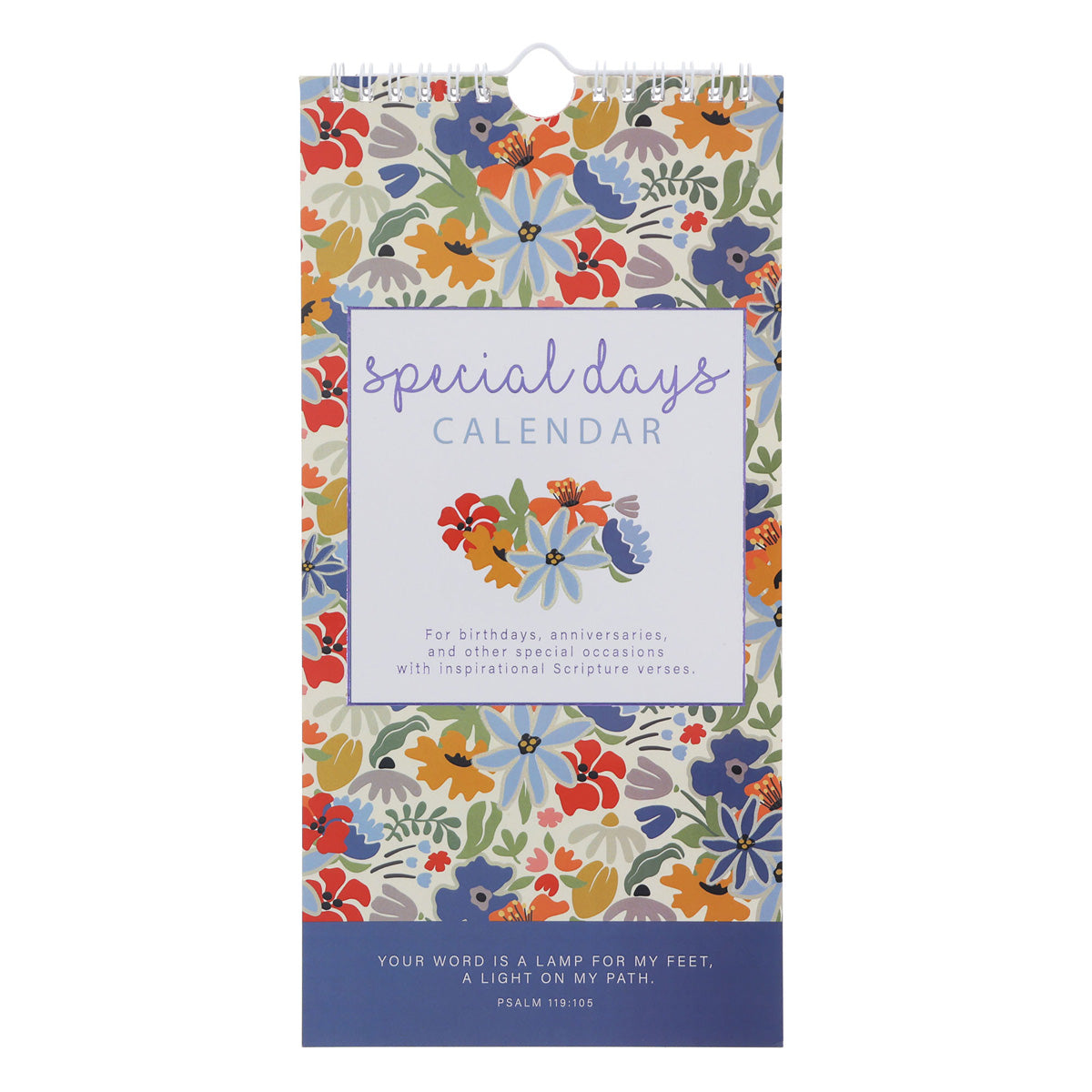 Your Word Is a Lamp for My Feet, a Light on My Path Flower Pattern Special Days Calendar