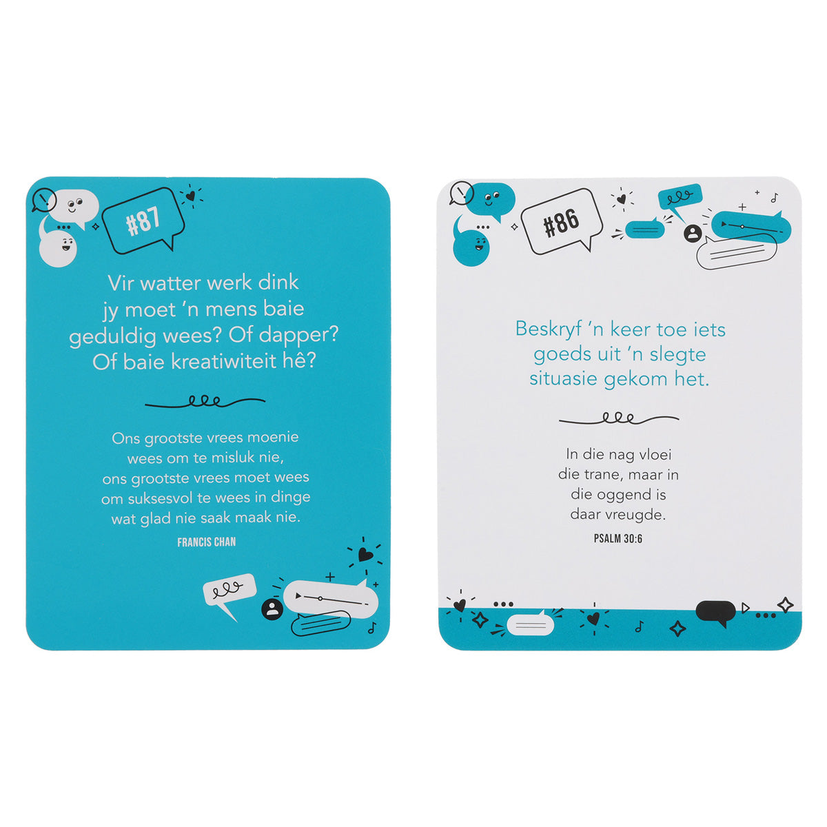 88 Saampraat-Idees vir Gesinne Afrikaans Boxed Cards