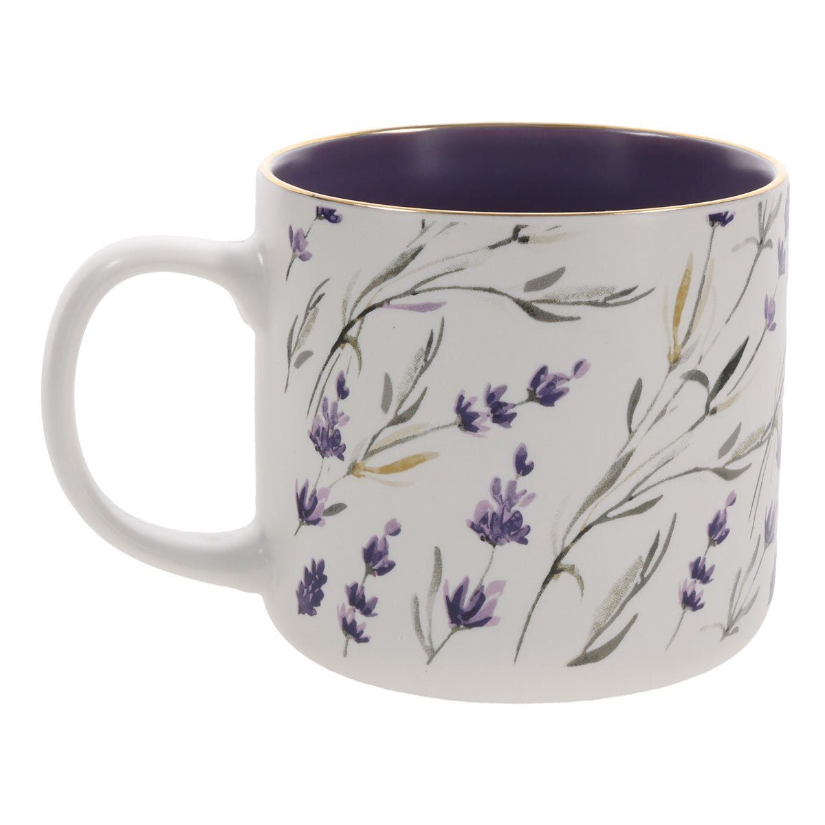 May the God of Hope Fill You with All Joy and Peace Ceramic Mug with Purple Interior
