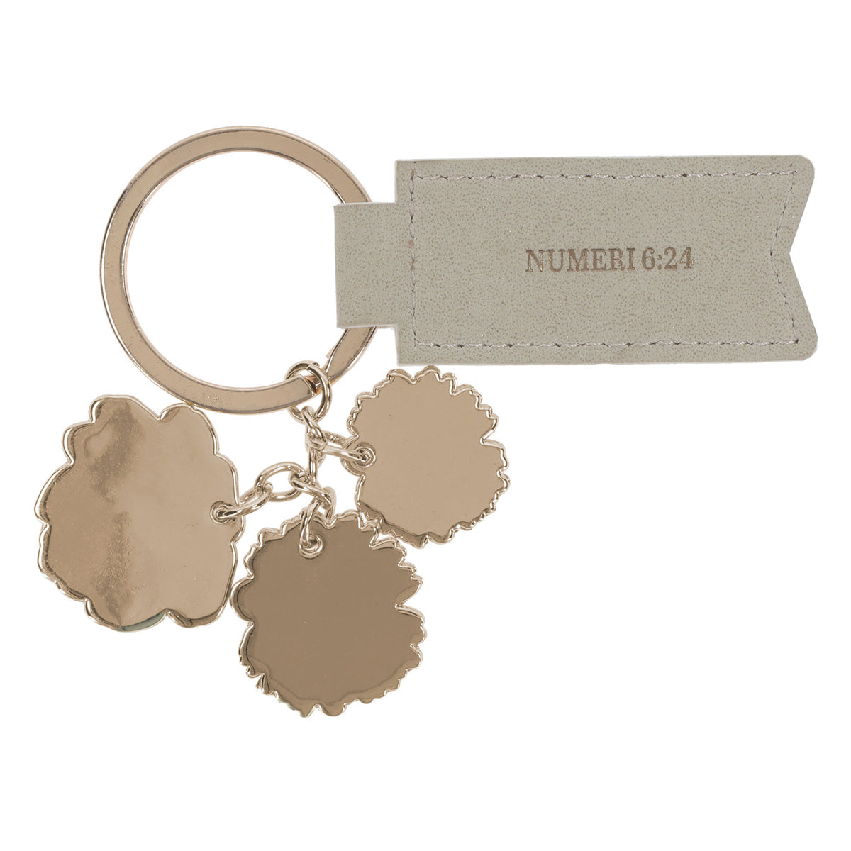 Die Here Sal Jou Beskerm Afrikaans Faux Leather and Metal Keychain with Charm