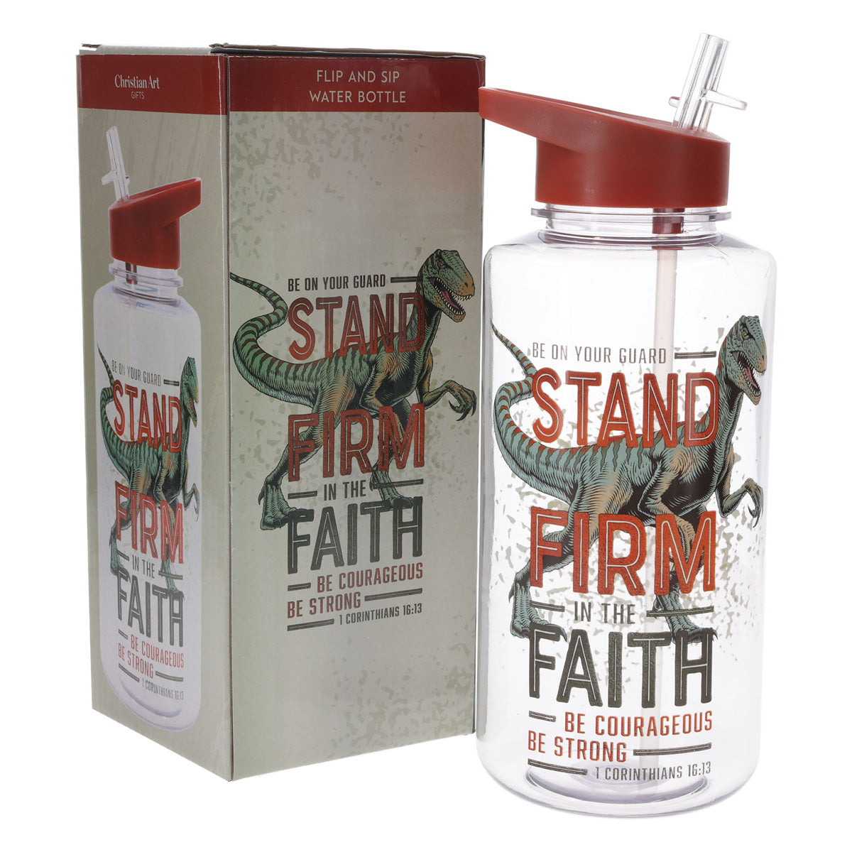 Stand Firm in the Faith Plastic Water Bottle