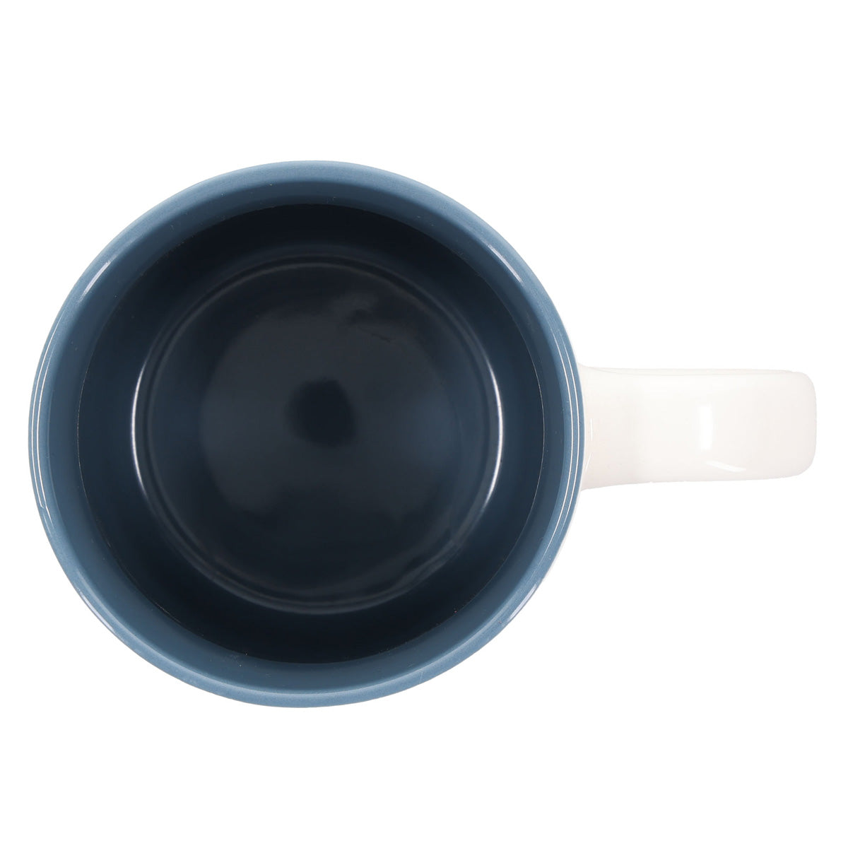 Faith Can Move Mountains Ceramic Mug with Blue Interior