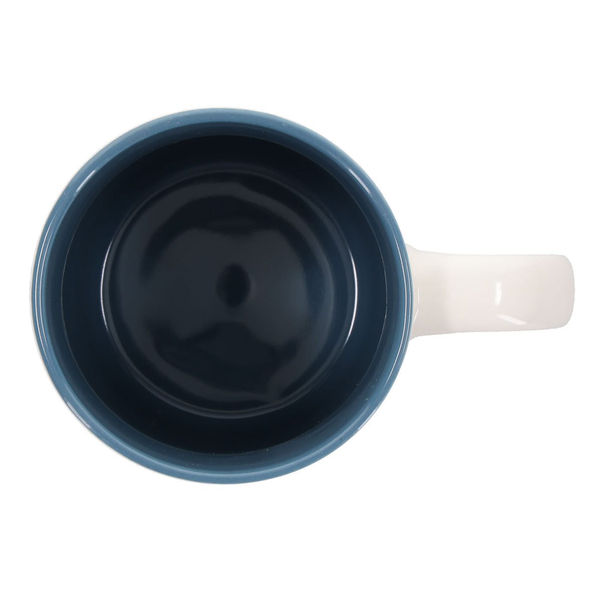 Faith Can Move Mountains Ceramic Mug with Blue Interior