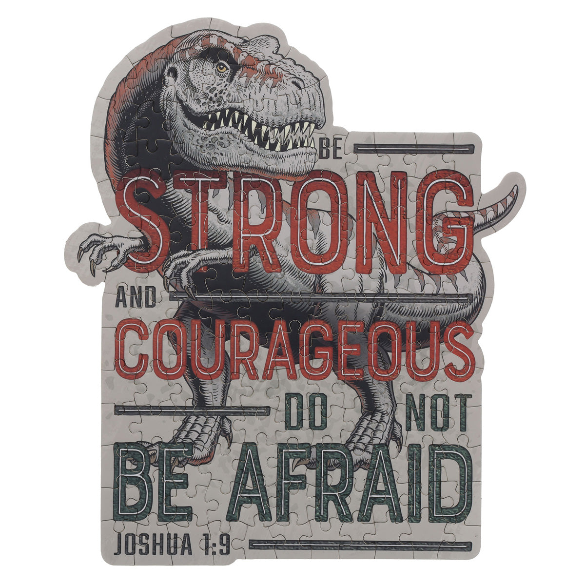 Be Strong and Courageous, Do Not Be Afraid 140-Piece Mini Cardboard Puzzle