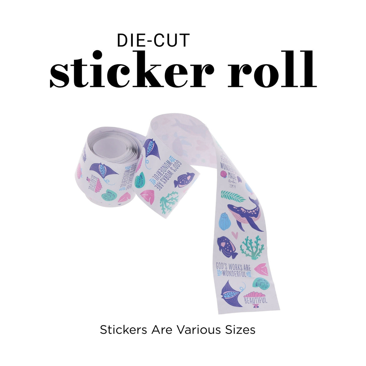 Fearfully and Wonderfully Made Ocean Inspirational Sticker Roll