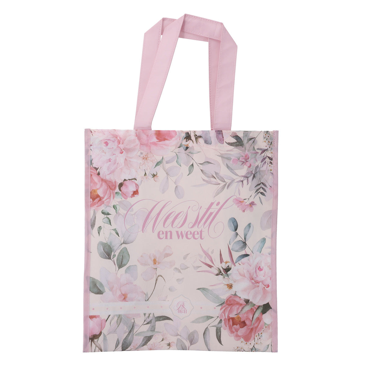 Wees Stil en Weet Pink Afrikaans Non-Woven Tote Bag