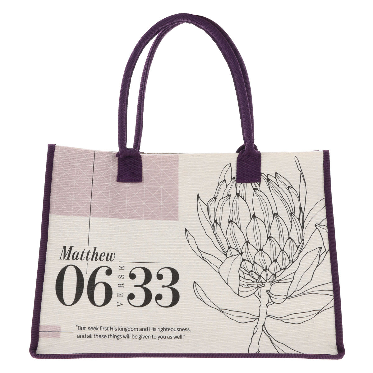 Seek First Canvas Tote Bag