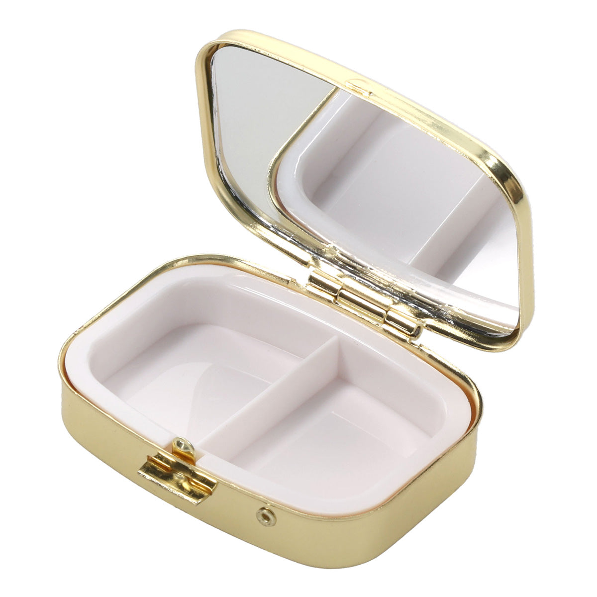 Seek First Light Gold Epoxy Pill Case with Mirror