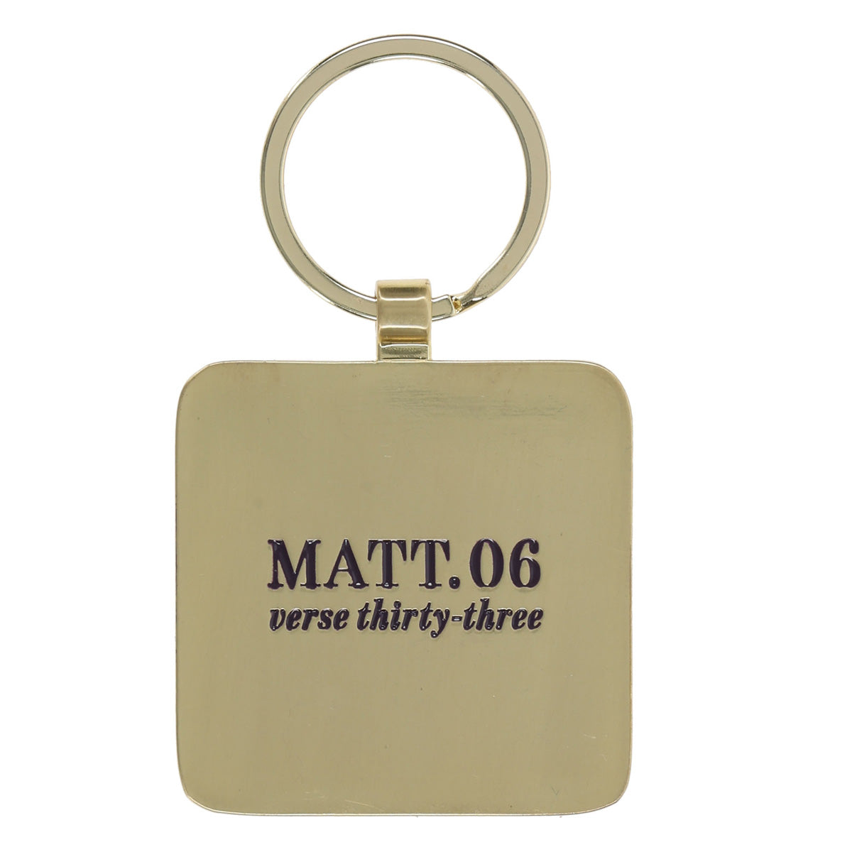 Seek First Epoxy and Metal Keychain