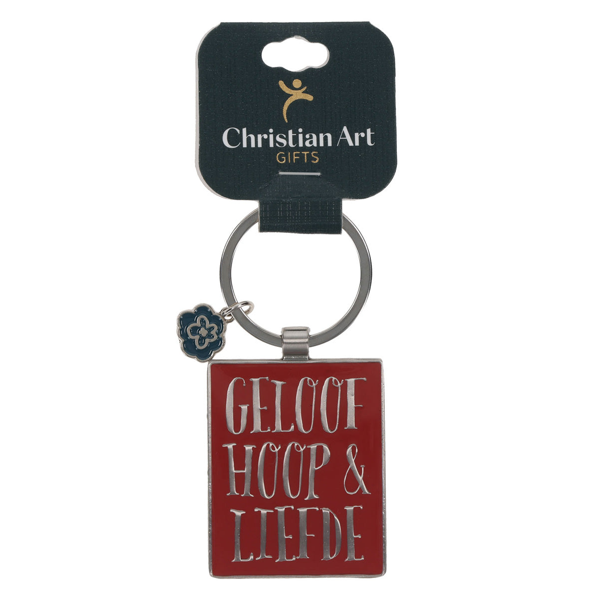 Geloof Hoop en Liefde Afrikaans Metal Keychain with Charm