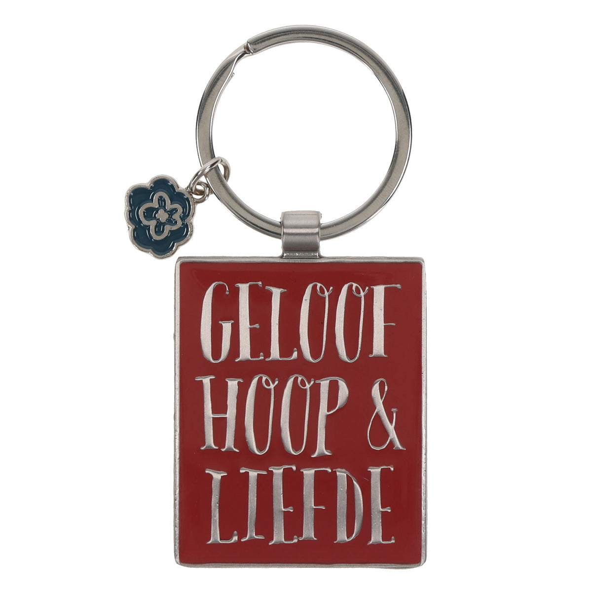 Geloof Hoop en Liefde Afrikaans Metal Keychain with Charm