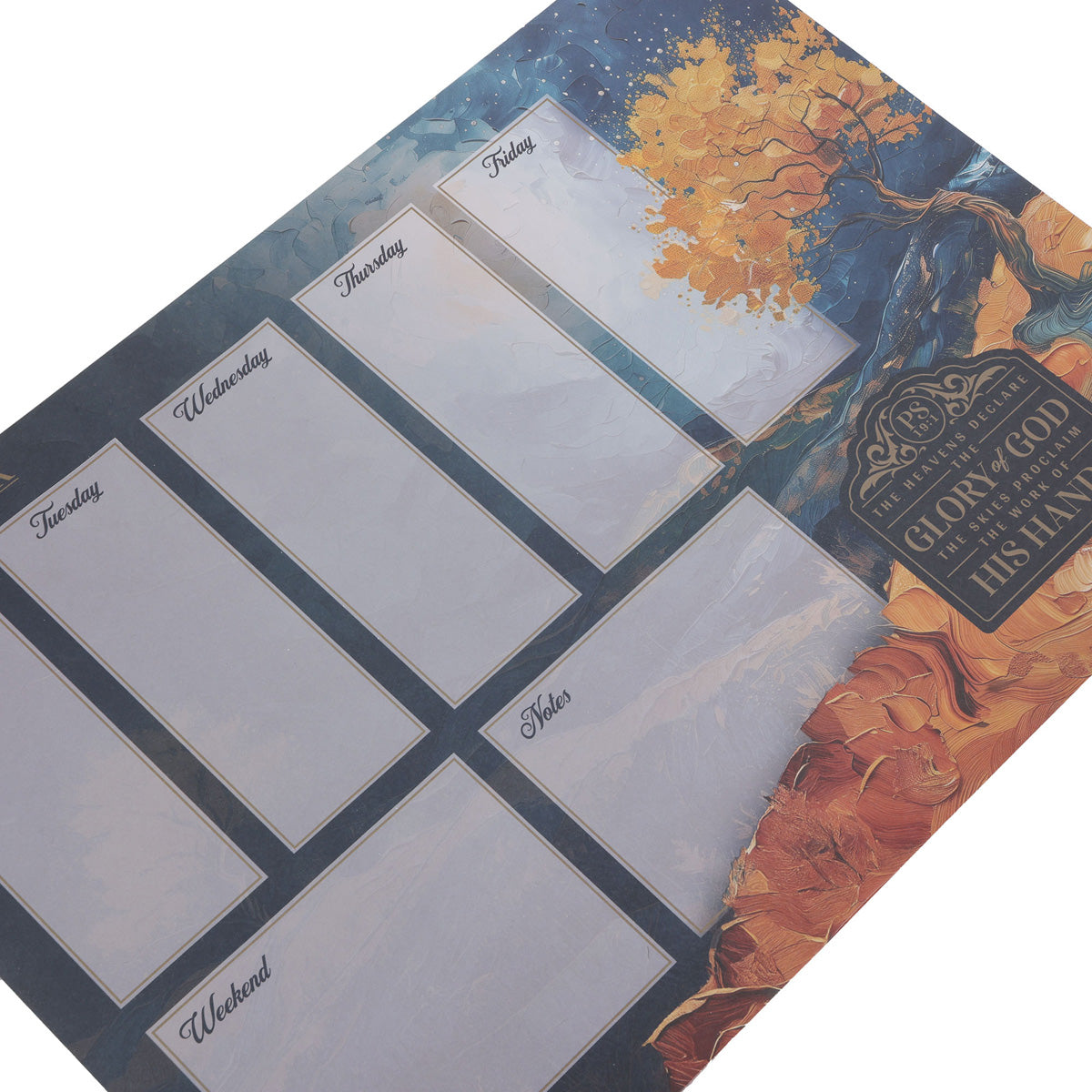 A3 Weekly Desk Planner - Glory of God