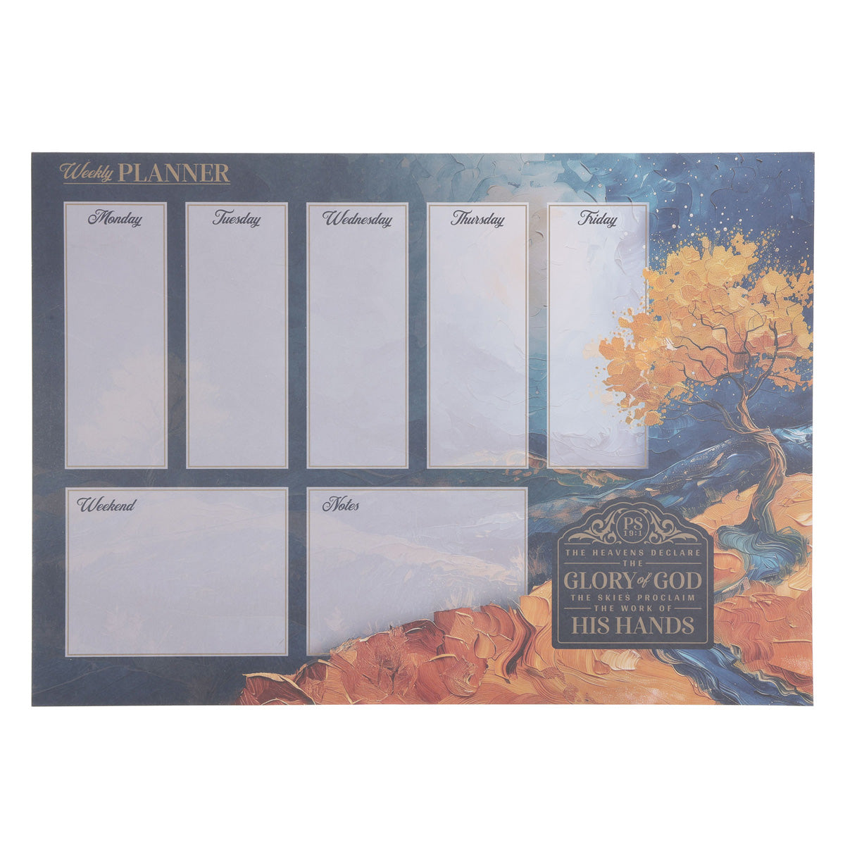 A3 Weekly Desk Planner - Glory of God