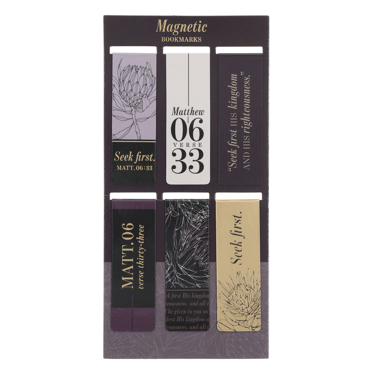 Seek First Six-Piece Magnetic Bookmark Set