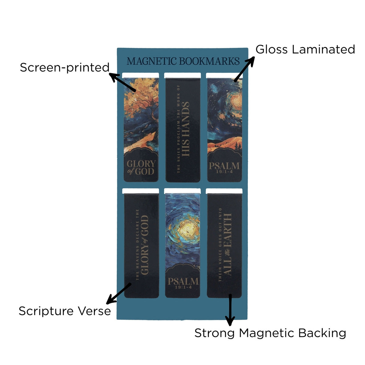 Glory of God Six-Piece Magnetic Bookmark Set
