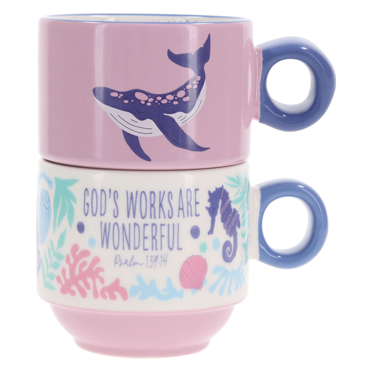 God's Works Are Wonderful Two-Piece Ceramic Mug Set