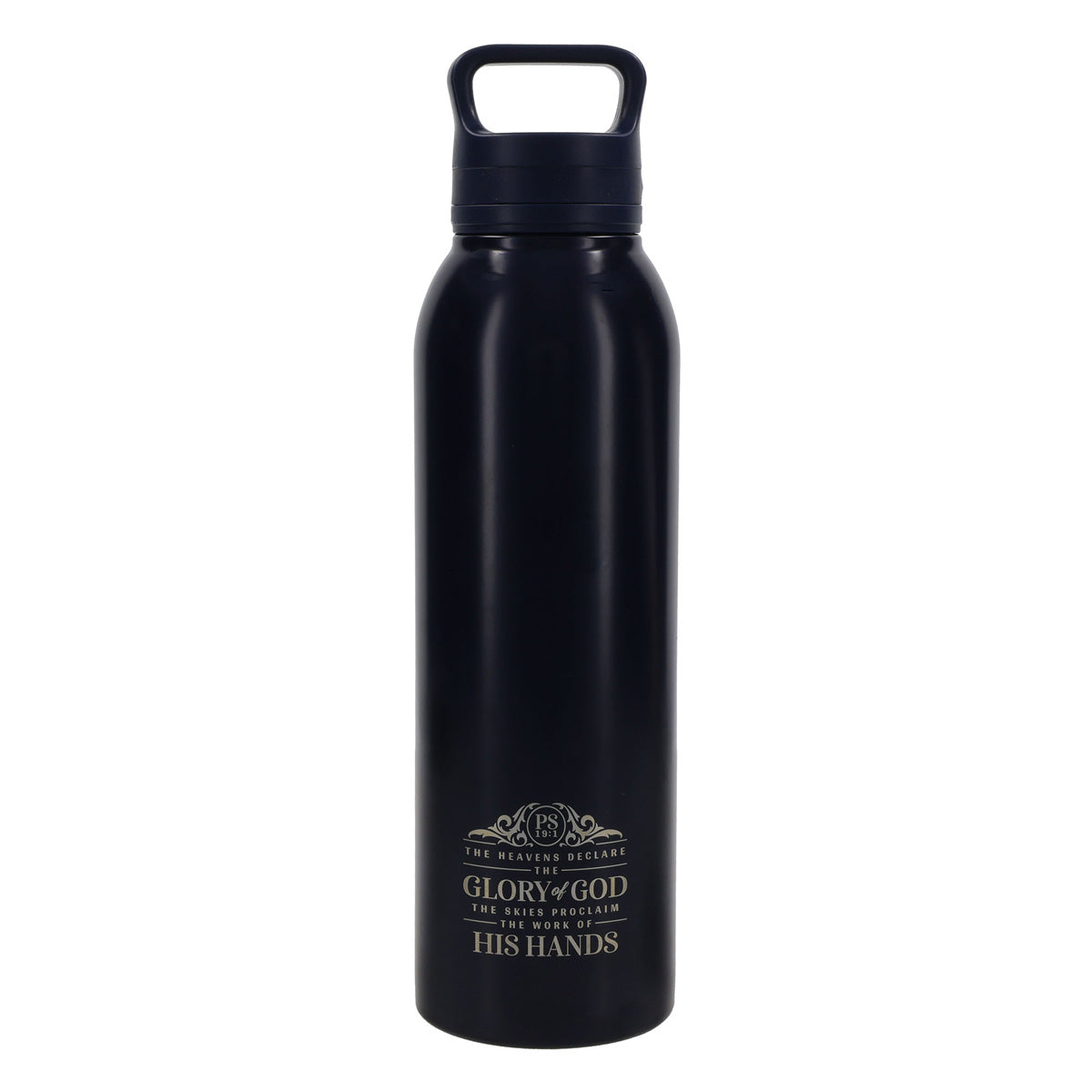 Glory of God Dark Blue Stainless Steel Water Bottle