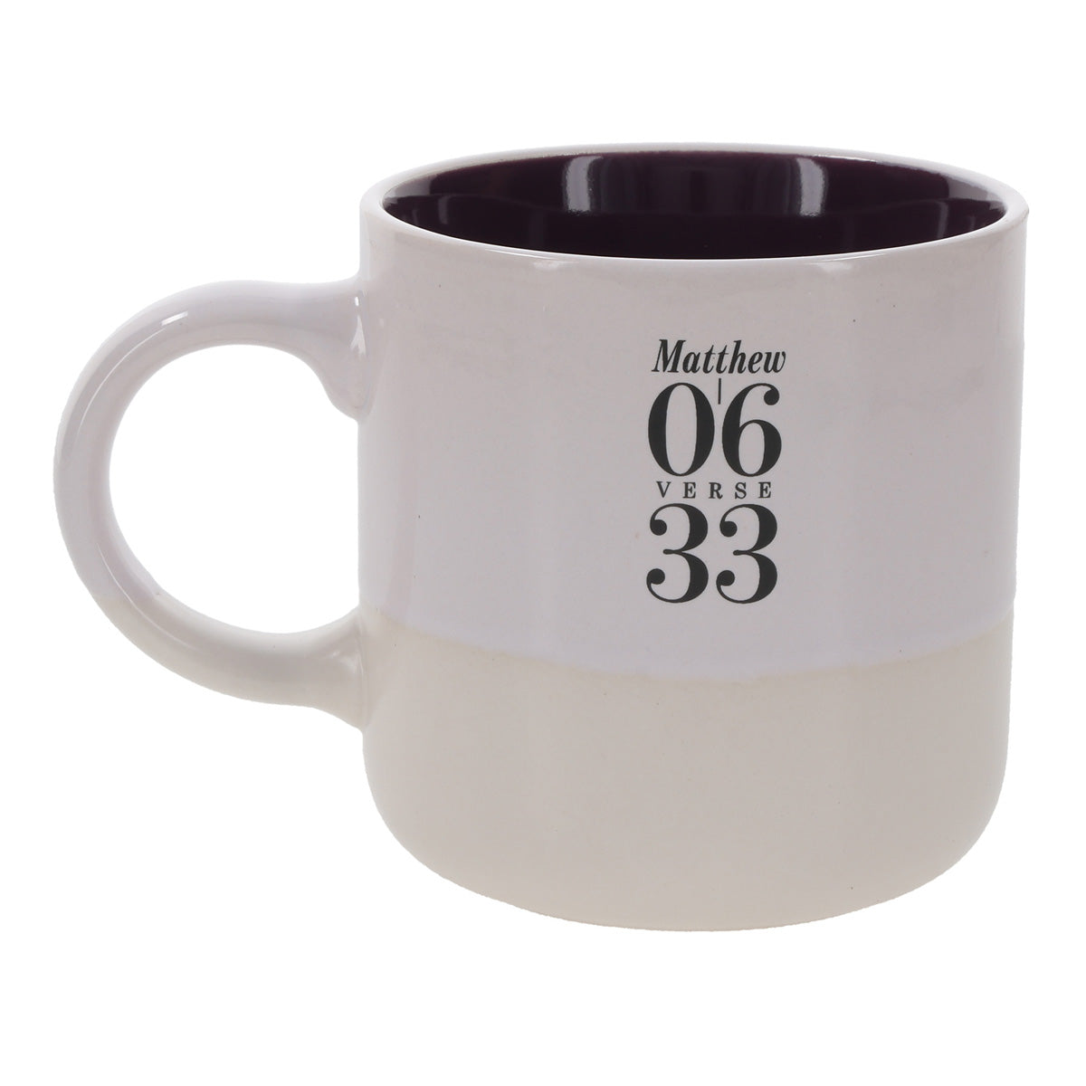 Seek First Protea Ceramic Mug with Dark Purple Interior