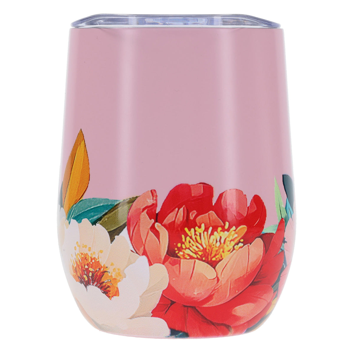 Strength and Dignity Pink Floral Stainless Steel Travel Mug