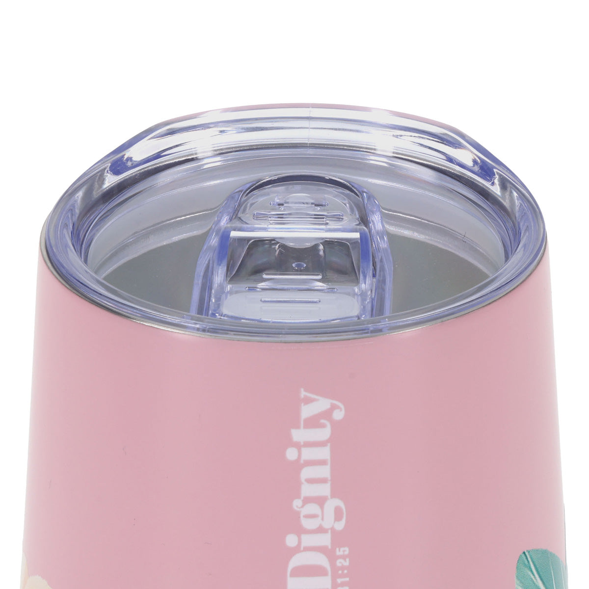 Strength and Dignity Pink Floral Stainless Steel Travel Mug