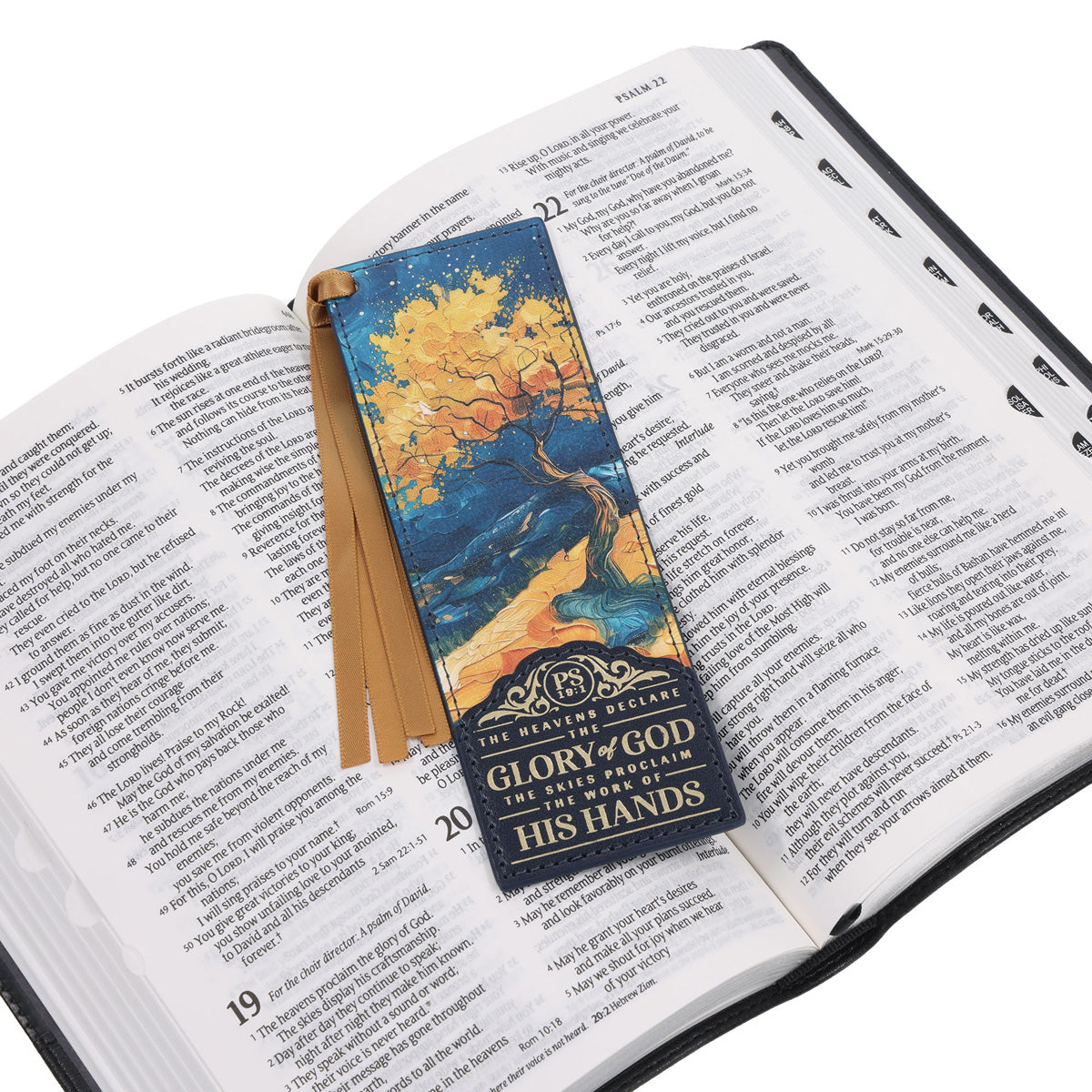 Glory to God Faux Leather Bookmark