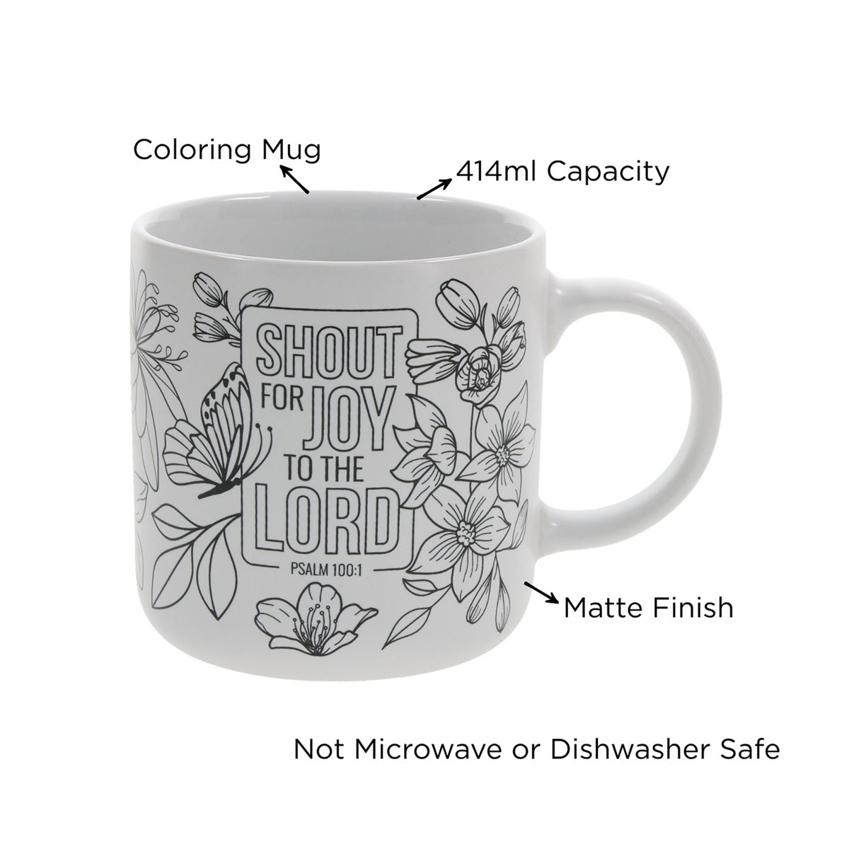 Joy to the Lord Ceramic Coloring Mug
