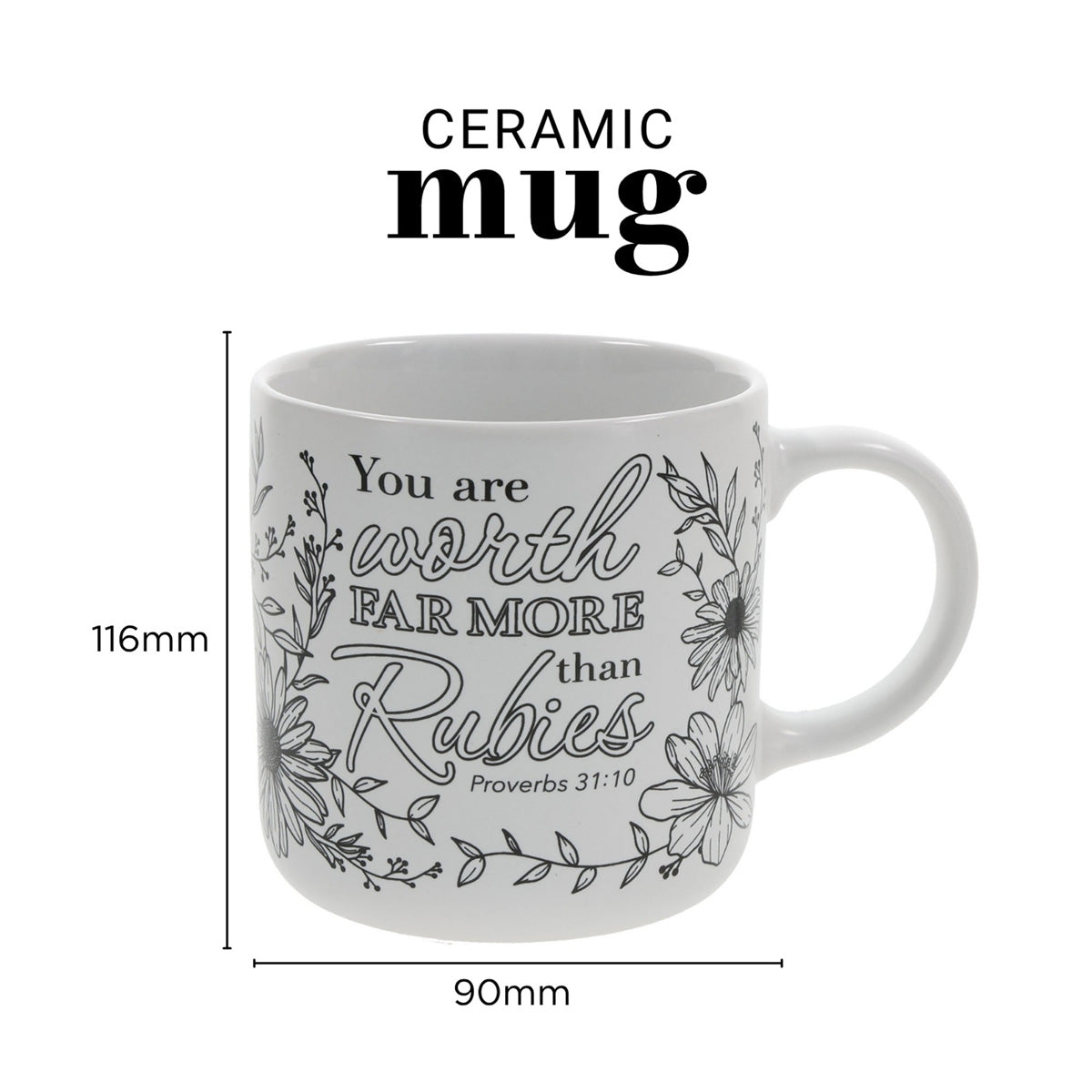 Worth Far More than Rubies Ceramic Coloring Mug
