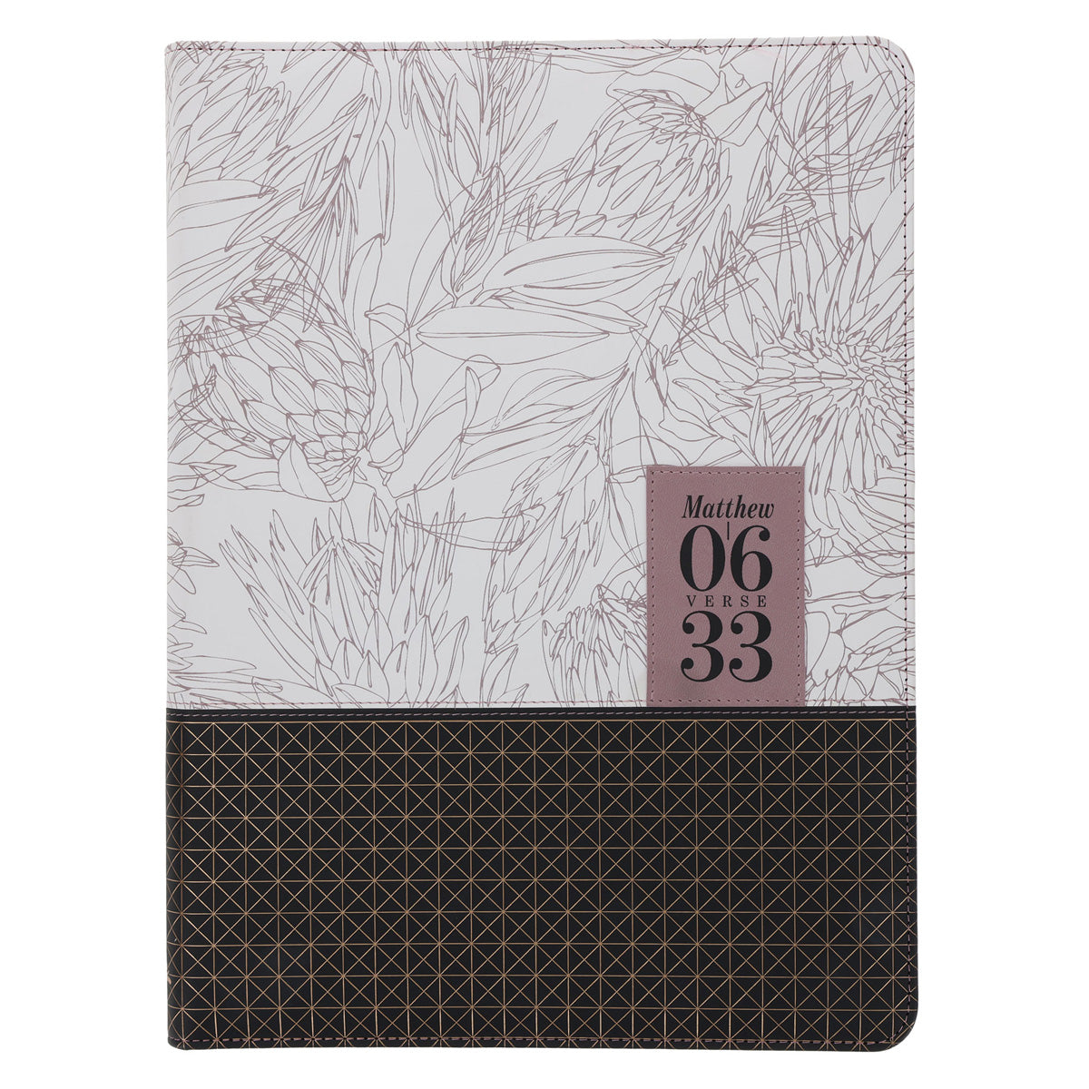 Seek First Protea Faux Leather Executive Portfolio Folder with Zip