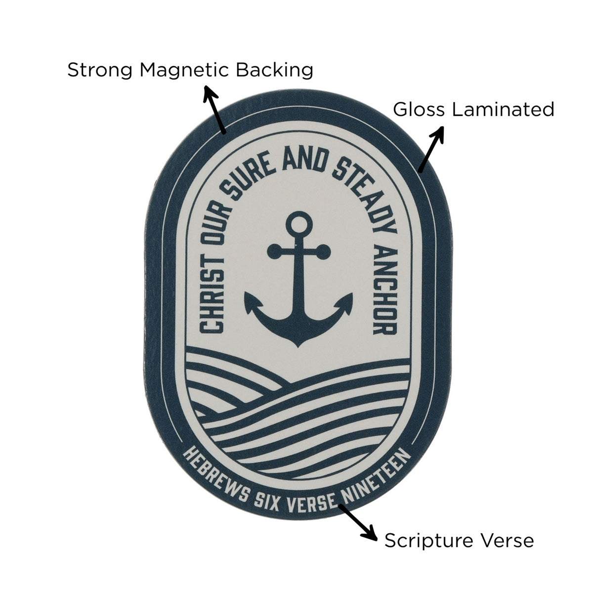 Christ Our Sure and Steady Anchor Magnet with a Message