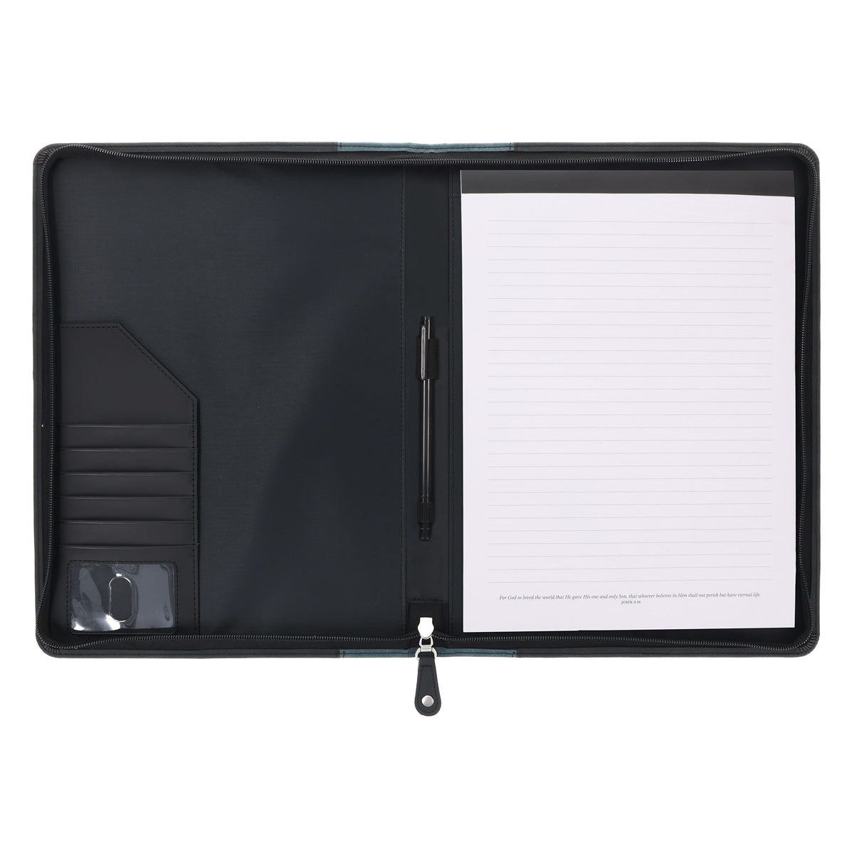 Seek First the Kingdom of God Faux Leather Executive Portfolio with Zip