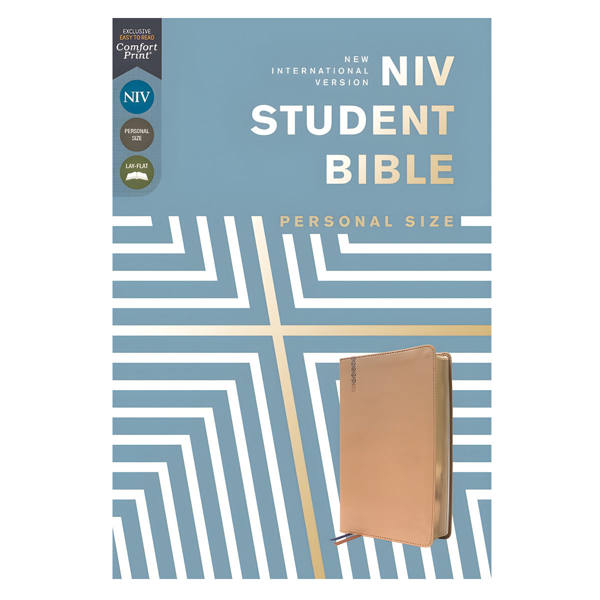 NIV Tan Imitation Leather Personal Size Student Bible Comfort Print