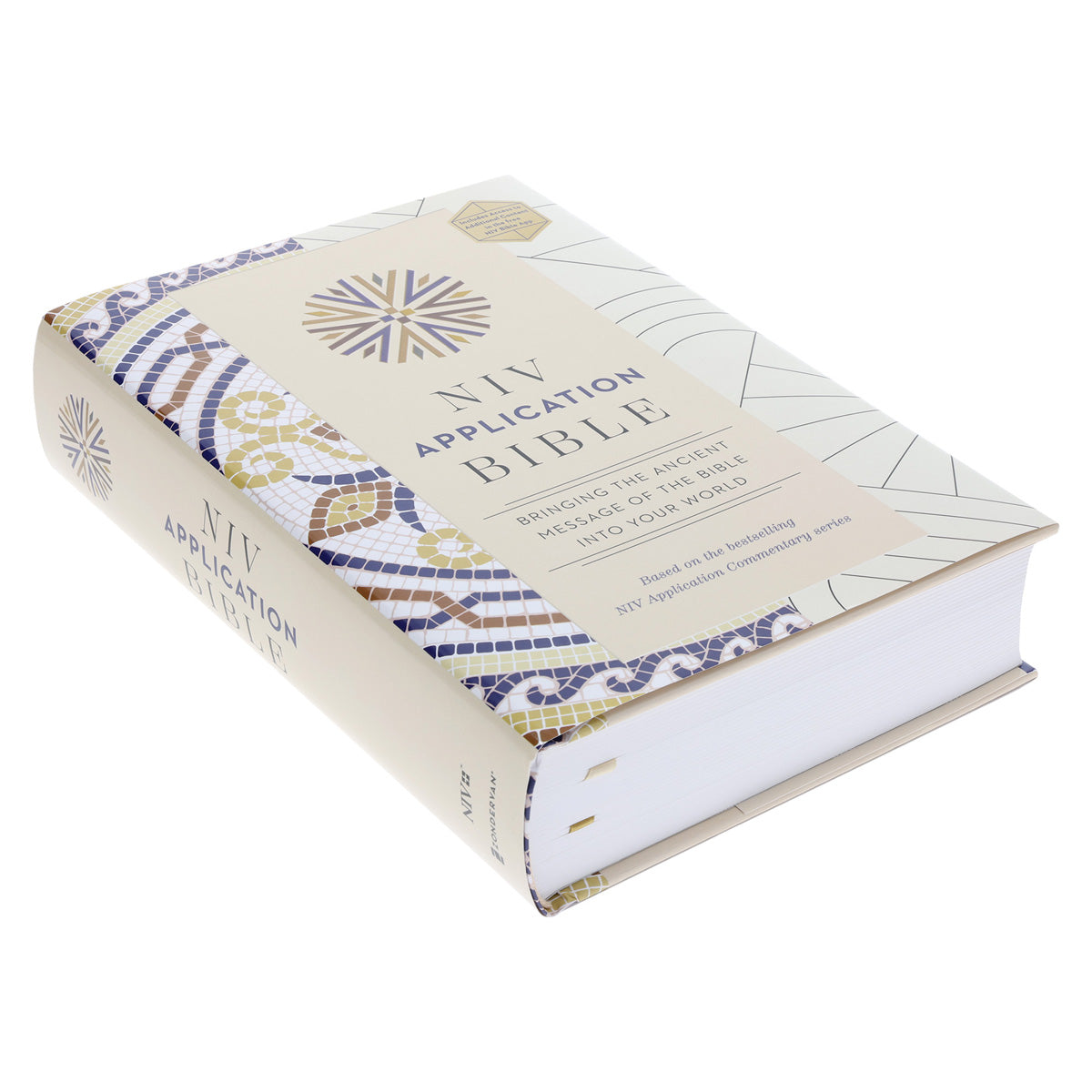 NIV Multi-Cream Hardcover Application Bible Red Letter Comfort Print