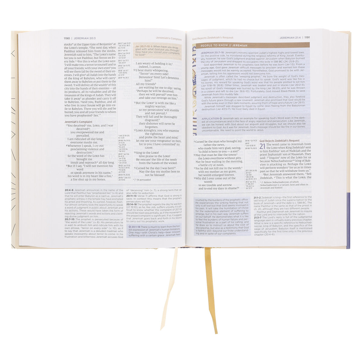 NIV Multi-Cream Hardcover Application Bible Red Letter Comfort Print