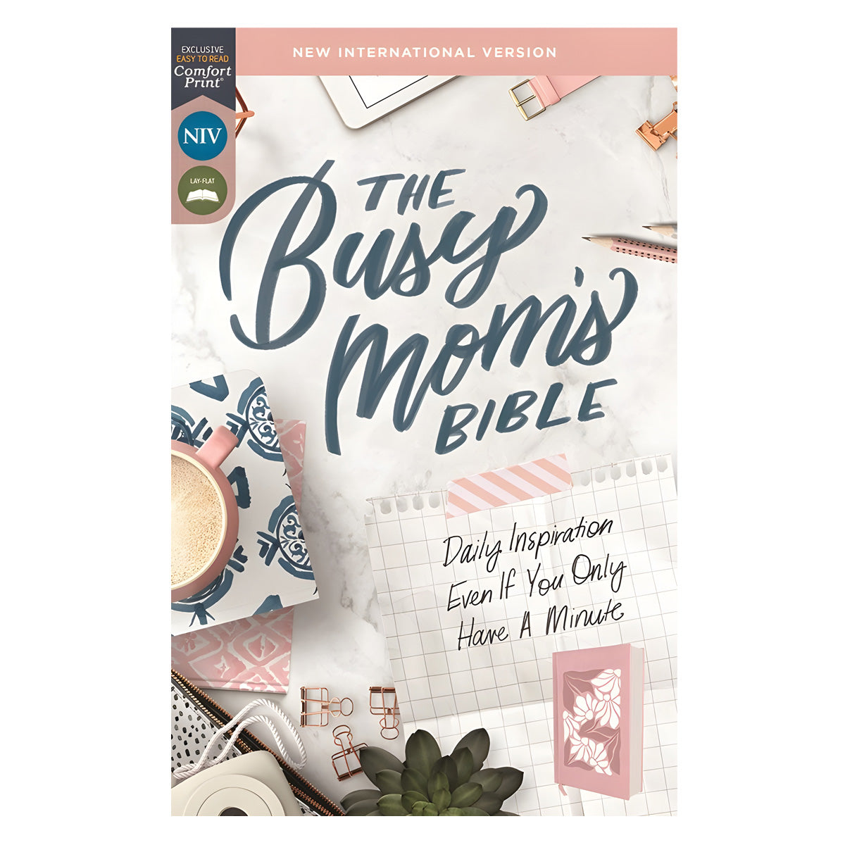 NIV Pink Hardcover Daily Inspiration Busy Mom's Bible Comfort Print