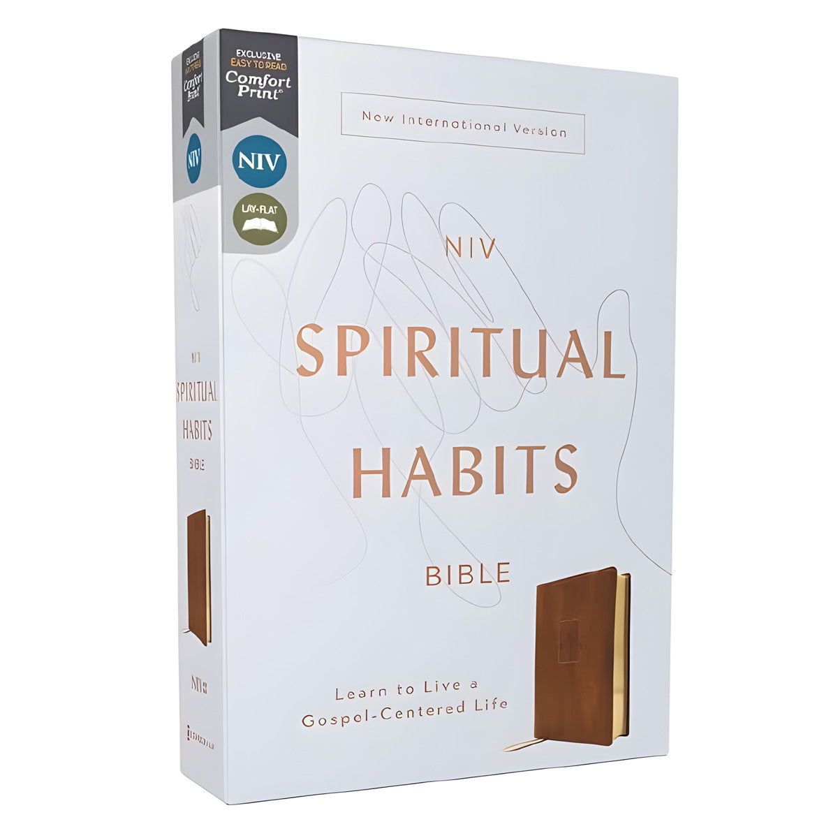NIV Tan Imitation Leather Spiritual Habits Bible Red Letter Comfort Print