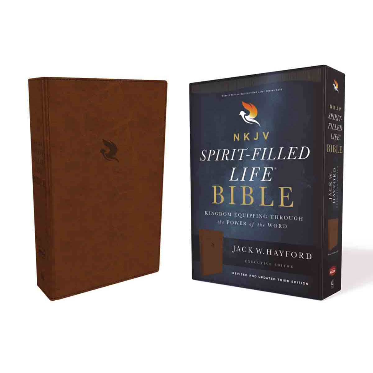 NKJV Spirit Filled Life Bible Brown (Imitation Leather)