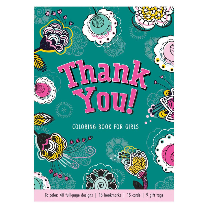 Thank You Coloring Book For Girls (Paperback)