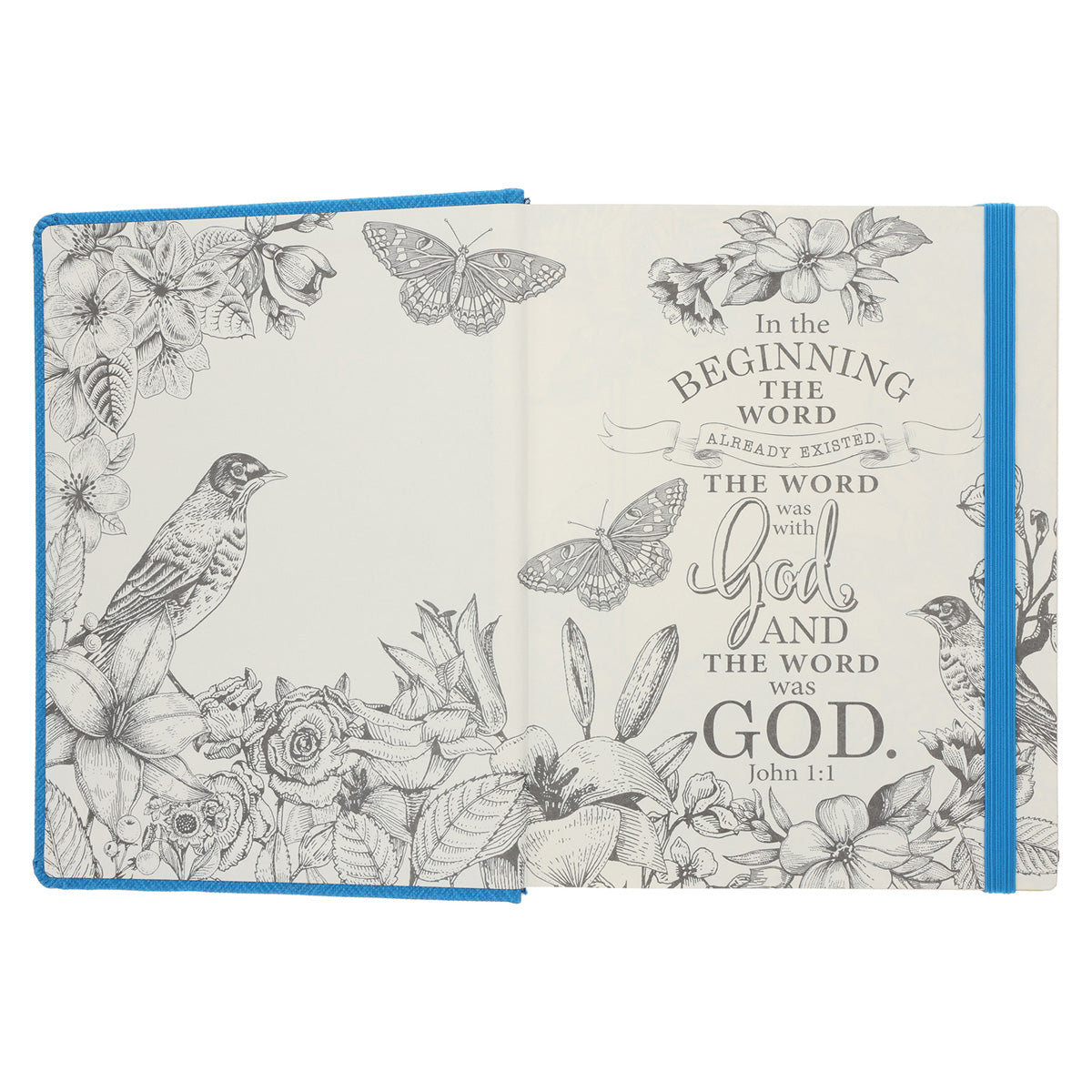 NLT Blue Faux Leather Hardcover Inspire Bible