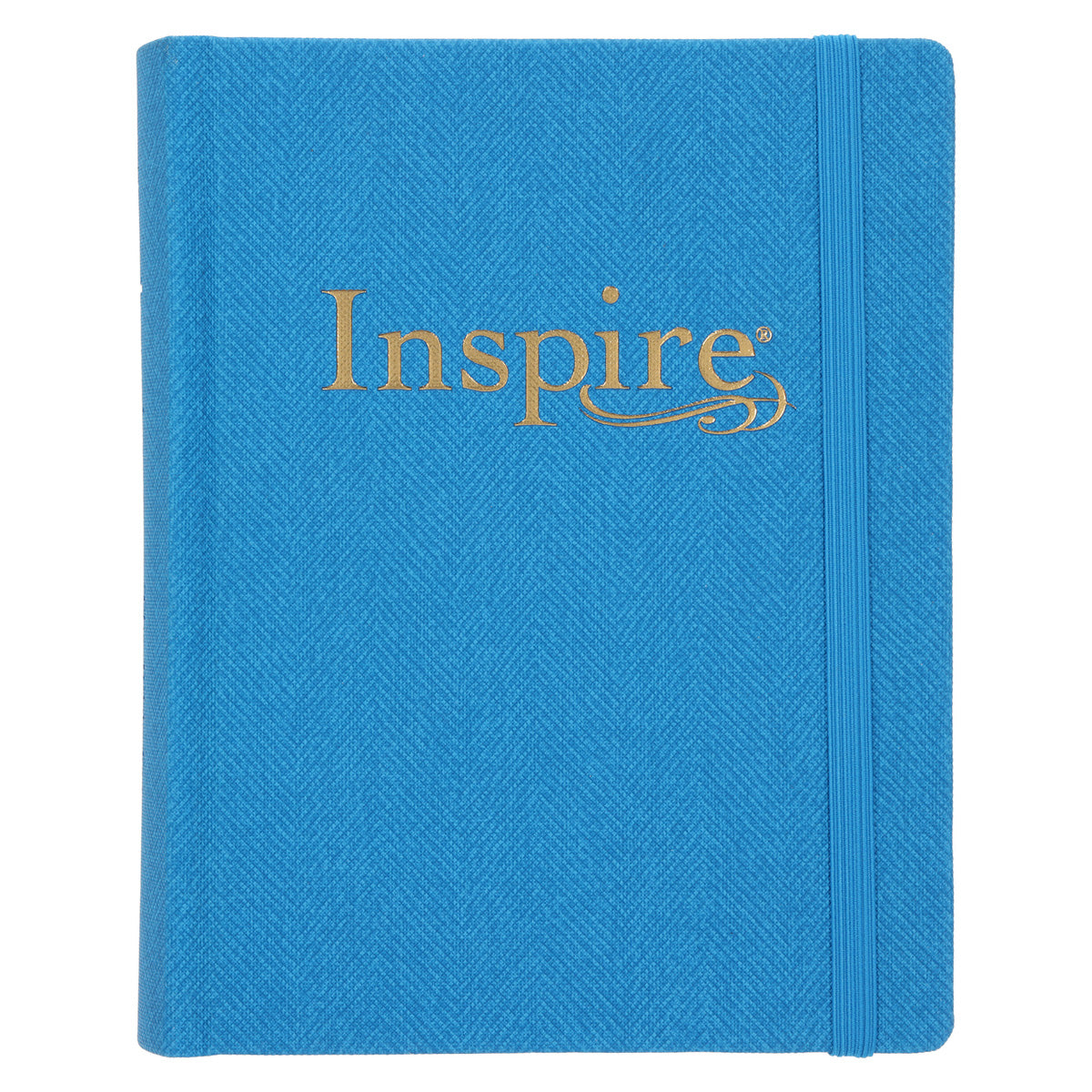 NLT Blue Faux Leather Hardcover Inspire Bible