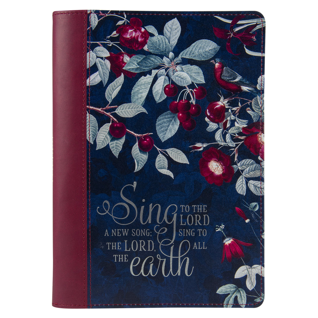 Sing To The Lord A New Song Faux Leather Journal With Zipped Closure - Psalms 96:1
