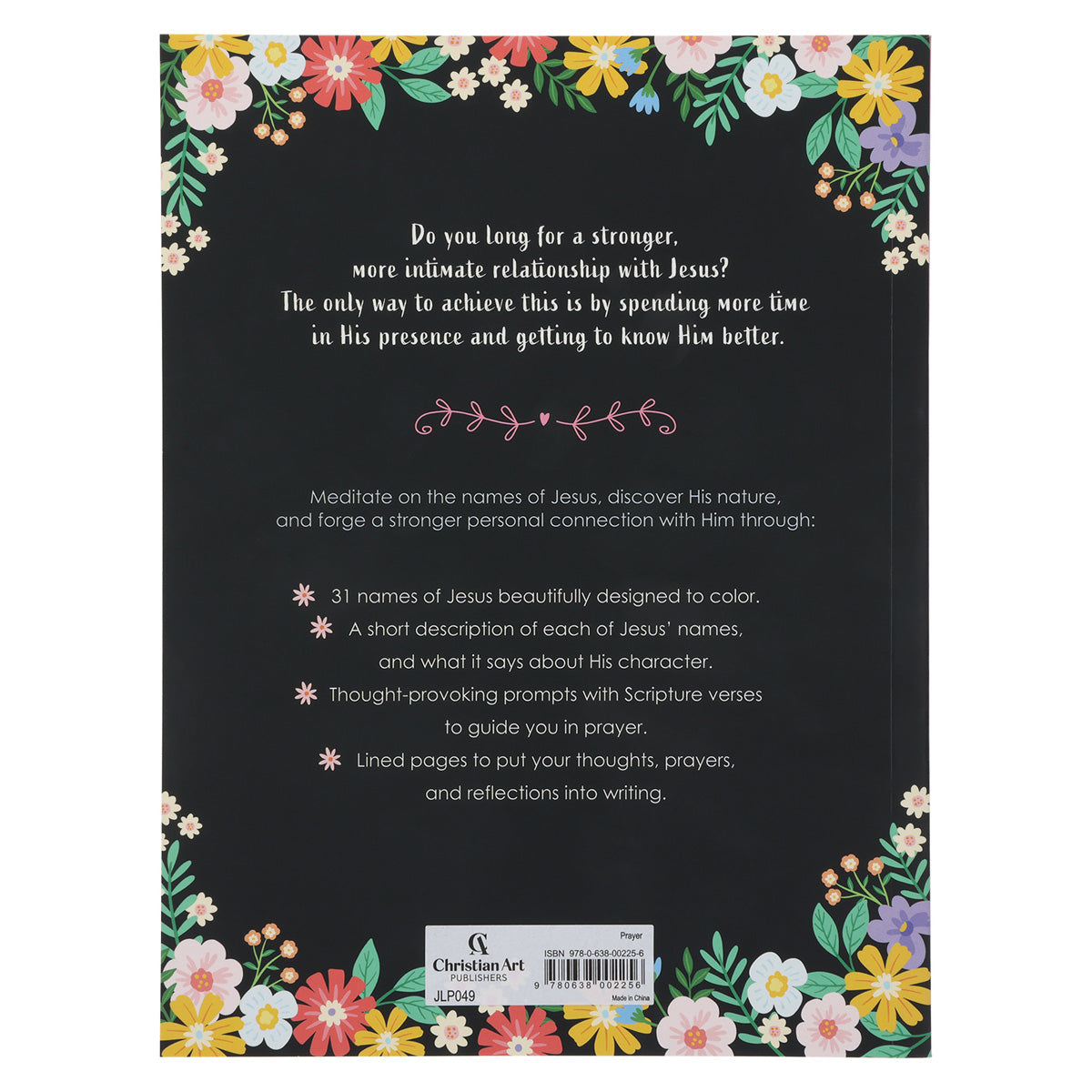 The Names of Jesus Prompted Coloring Prayer Journal (Paperback)