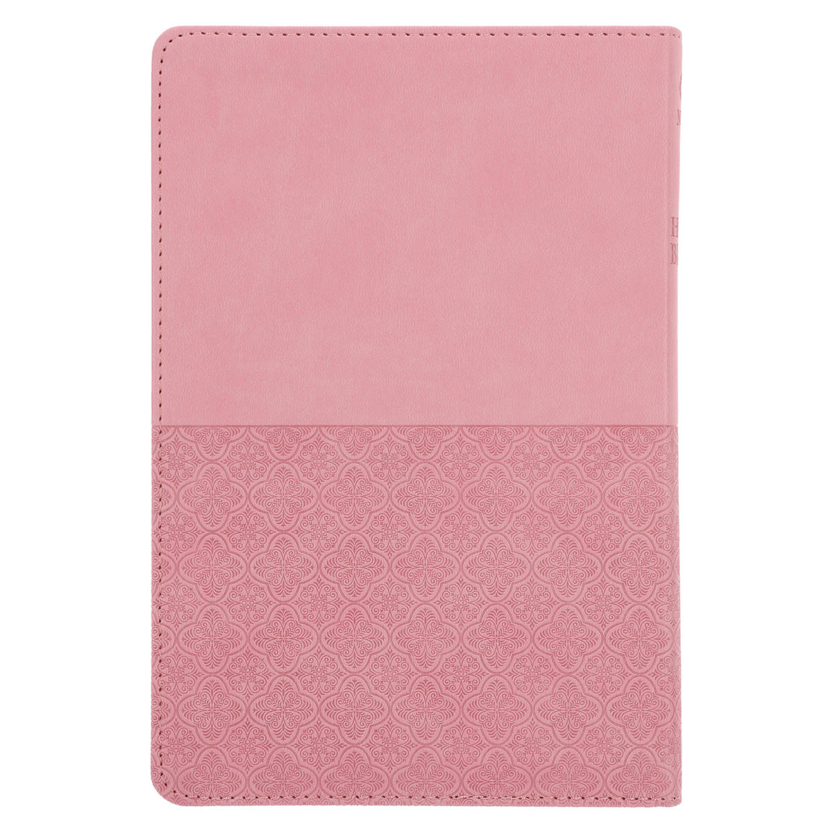 NLT Pink Pattern Faux Leather Standard Bible Thumb Indexed