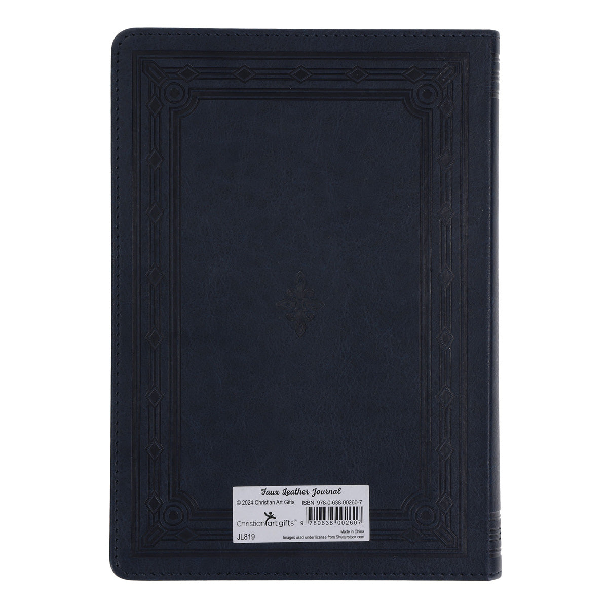Be Strong in the Lord Navy Faux Leather Journal