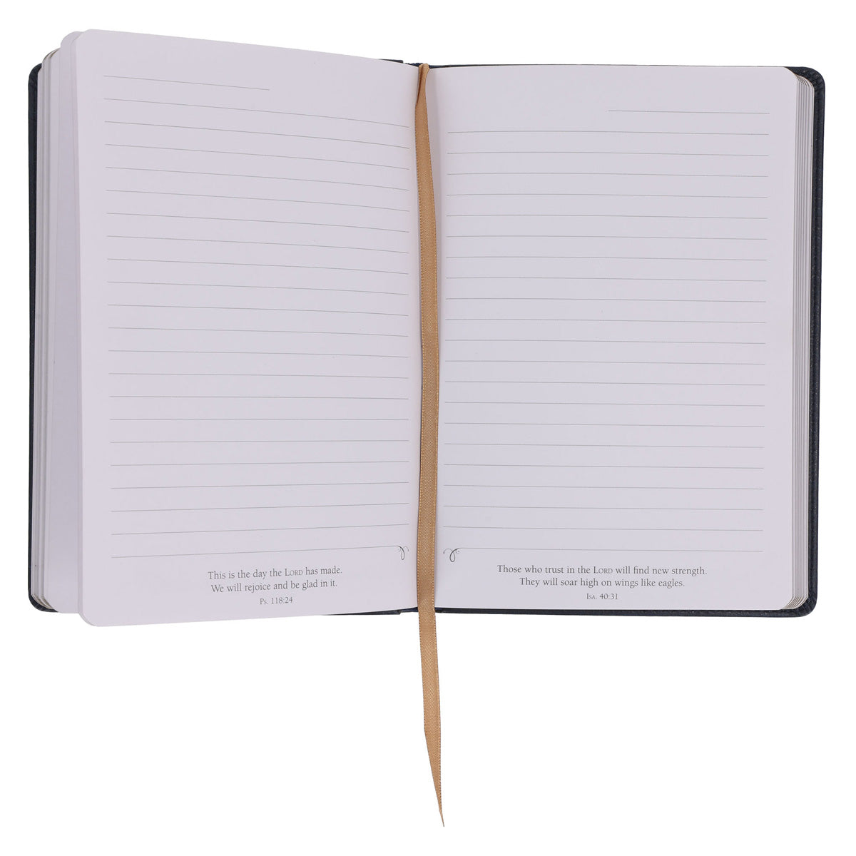 Be Strong in the Lord Navy Faux Leather Journal